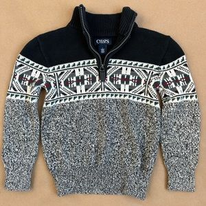 Chaps Holiday Quarter Zip Sweater
